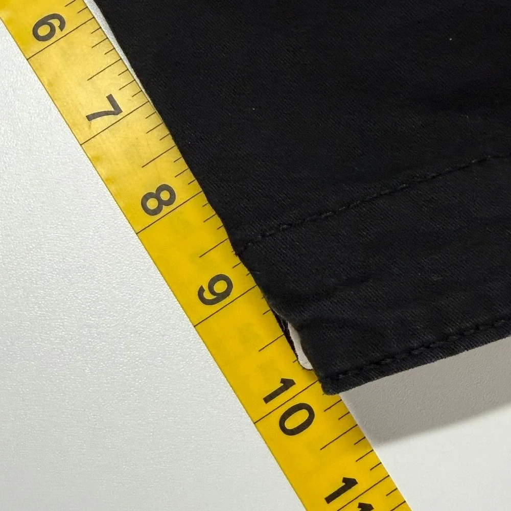 George Mens Chino Shorts Black Size 38 Flat Front Stretch WM36119181-0822